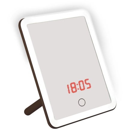 Зеркало с подсветкой, сенсорный выключатель, диммер, часы, термометр Uniel 1 184359 (UL-00004160)