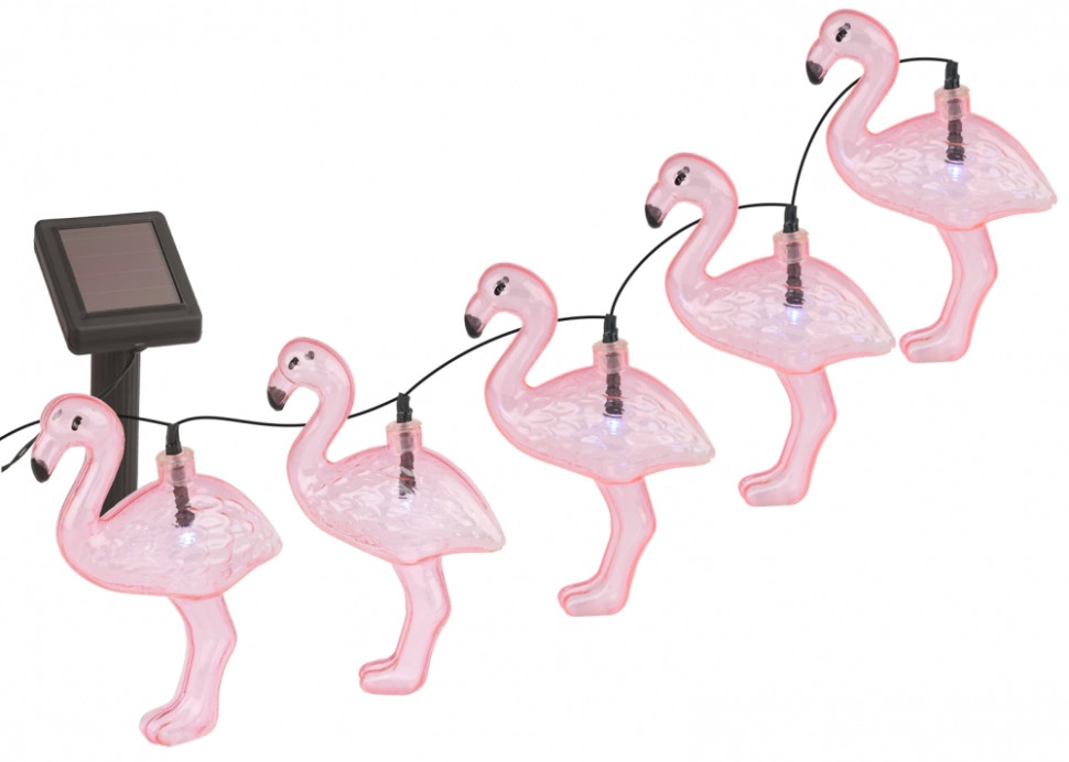 сувенир полистоун лак розовый фламинго 20х12 5х5 5 см Садовая гирлянда 10 подсвечиваемых светодиодами фламинго Эра ERADG012-07 Б0038508