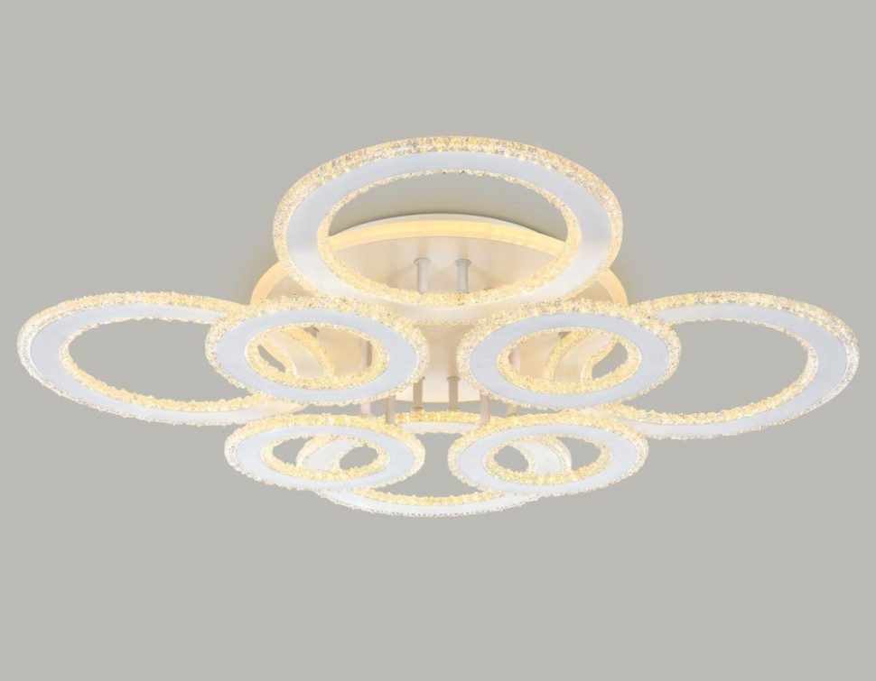 Умная потолочная люстра с пультом ДУ Ambrella light Acrylica Original FA8854, цвет белый - фото 4