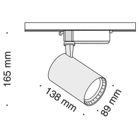 Однофазный LED светильник 17W 4000К для трека Maytoni Track TR003-1-17W4K-B