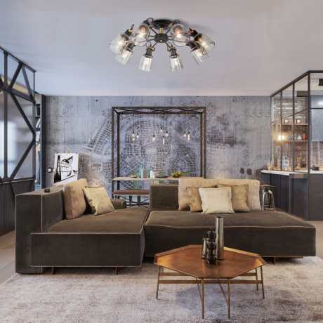 Потолочная люстра Eurosvet Astor 70111/8 черный 