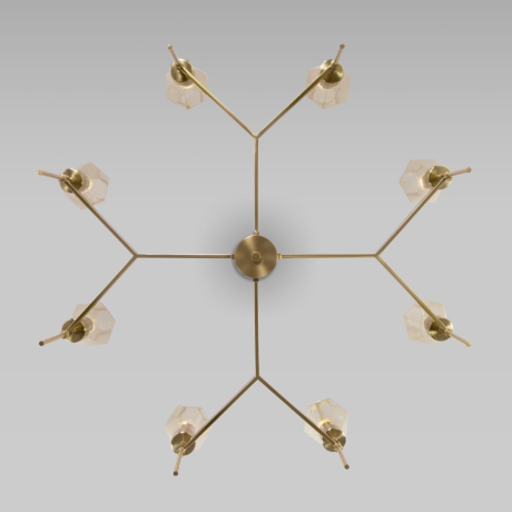 Люстра на штанге Eurosvet Prism 60143/8 латунь 