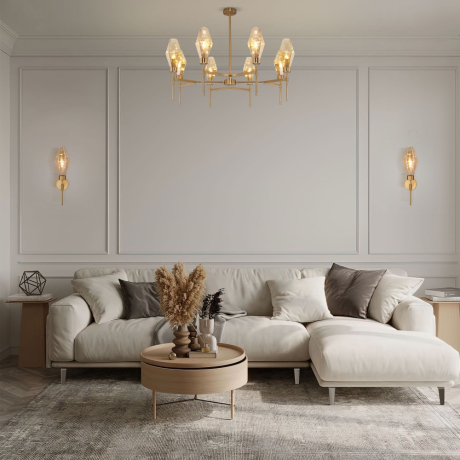 Люстра на штанге Eurosvet Prism 60143/8 латунь 