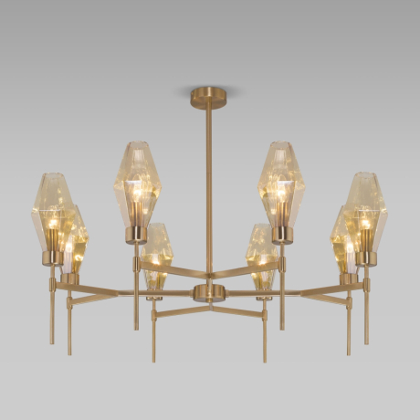 Люстра на штанге Eurosvet Prism 60143/8 латунь 