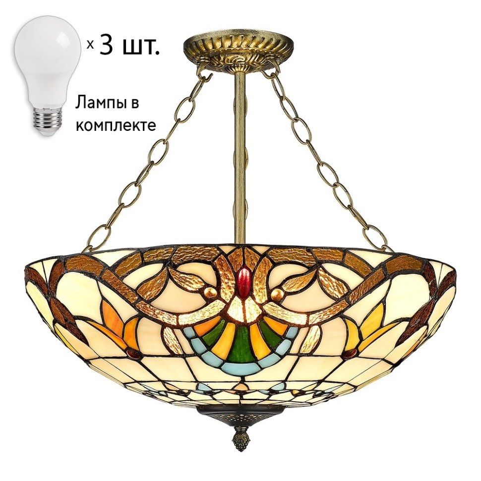 Люстра с лампочками Velante 830-807-03+Lamps, цвет бронза 830-807-03+Lamps - фото 1