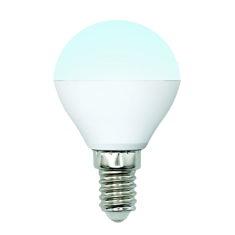Светодиодная лампа E14 6W 4000K (белый) Multibright Uniel LED-G45-6W-NW-E14-FR-MB PLM11WH (UL-00002376) LED-G45-6W/NW/E14/FR/MB PLM11WH картон - фото 1
