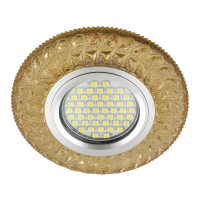 Встраиваемый светильник с LED подсветкой Fametto Luciole DLS-L144 Gu5.3 Glassy/Gold (UL-00003888)