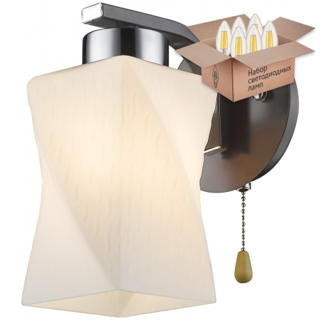 Бра с лампочкой Velante 271-121-01+Lamps E27 Свеча 