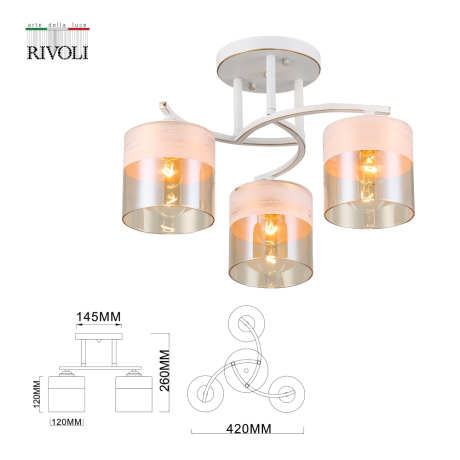 Люстра потолочная с Led лампочками в комплекте Rivoli Б0052678+Lamps 