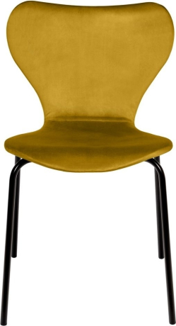 Стул Seven Style горчичный велюр с чёрными ножками Bradex Home 761786