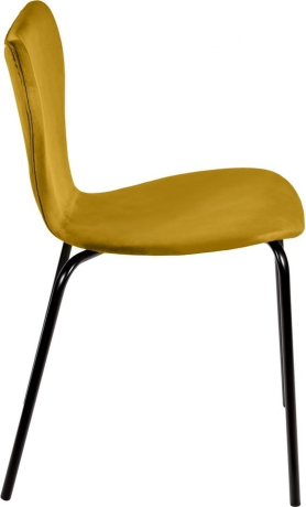 Стул Seven Style горчичный велюр с чёрными ножками Bradex Home 761786