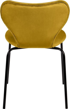 Стул Seven Style горчичный велюр с чёрными ножками Bradex Home 761786