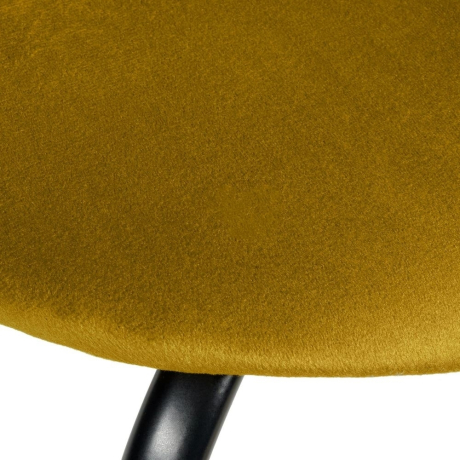 Стул Seven Style горчичный велюр с чёрными ножками Bradex Home 761786