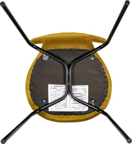 Стул Seven Style горчичный велюр с чёрными ножками Bradex Home 761786