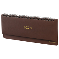 Нарушена упаковка!  <795242> Планинг датированный 2026 305х140 мм BRAUBERG "Select", под кожу, коричневый, 117233