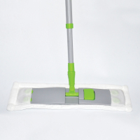Нарушена упаковка!  <221070> Швабра с флаундером 40 см, телескопический черенок 120 см, резьба 1,6 см, микрофибра (тип К), ЛЮБАША, 605028 (605028)
