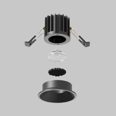 Встраиваемый светильник Maytoni Technical Round DL058-7W3K-B 