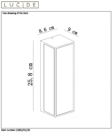 179757 Уличный настенный диммируемый светильник Lucide