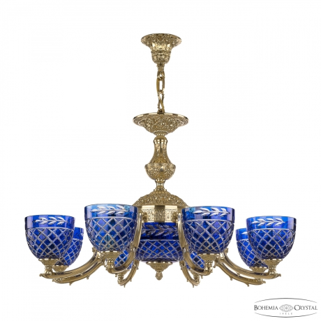 Люстра Bohemia Ivele Crystal 72211P/8/210 G P1 U Clear-Blue/H-1J 