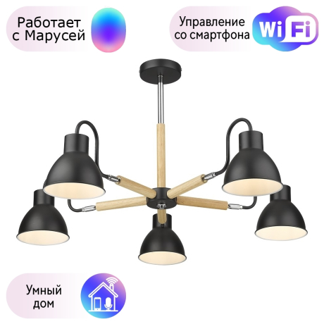 Люстра на штанге Velante с поддержкой Маруся 230-023-05-М 