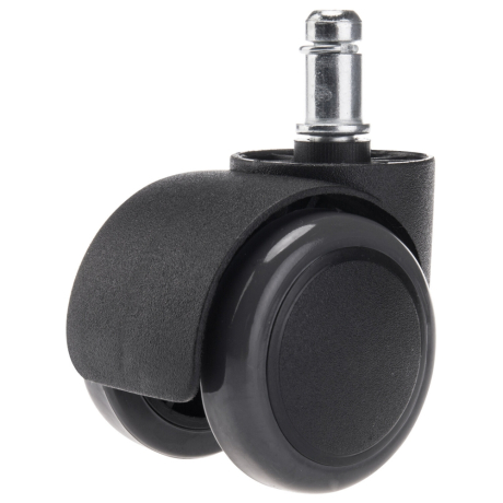 Колеса (ролики) BRABIX для кресла, прорезиненные, КОМПЛЕКТ 5 шт., шток d11 мм, черные, в коробе, 532009 (532009)