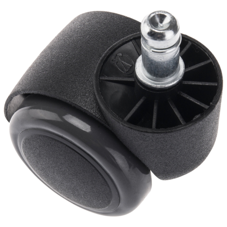 Колеса (ролики) BRABIX для кресла, прорезиненные, КОМПЛЕКТ 5 шт., шток d11 мм, черные, в коробе, 532009 (532009)