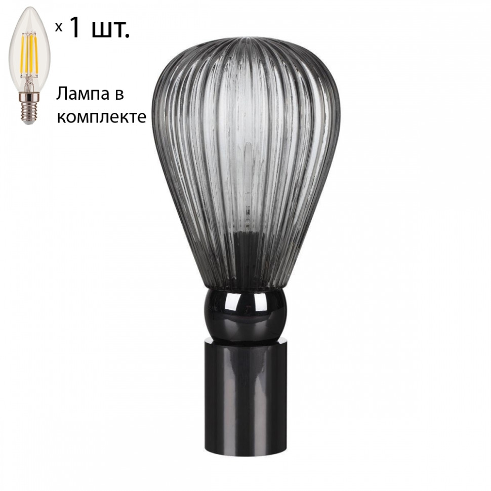 Настольная лампа Odeon Elica с лампочкой 5417/1T+Lamps E14 Свеча настольная лампа odeon light london 4887 1t