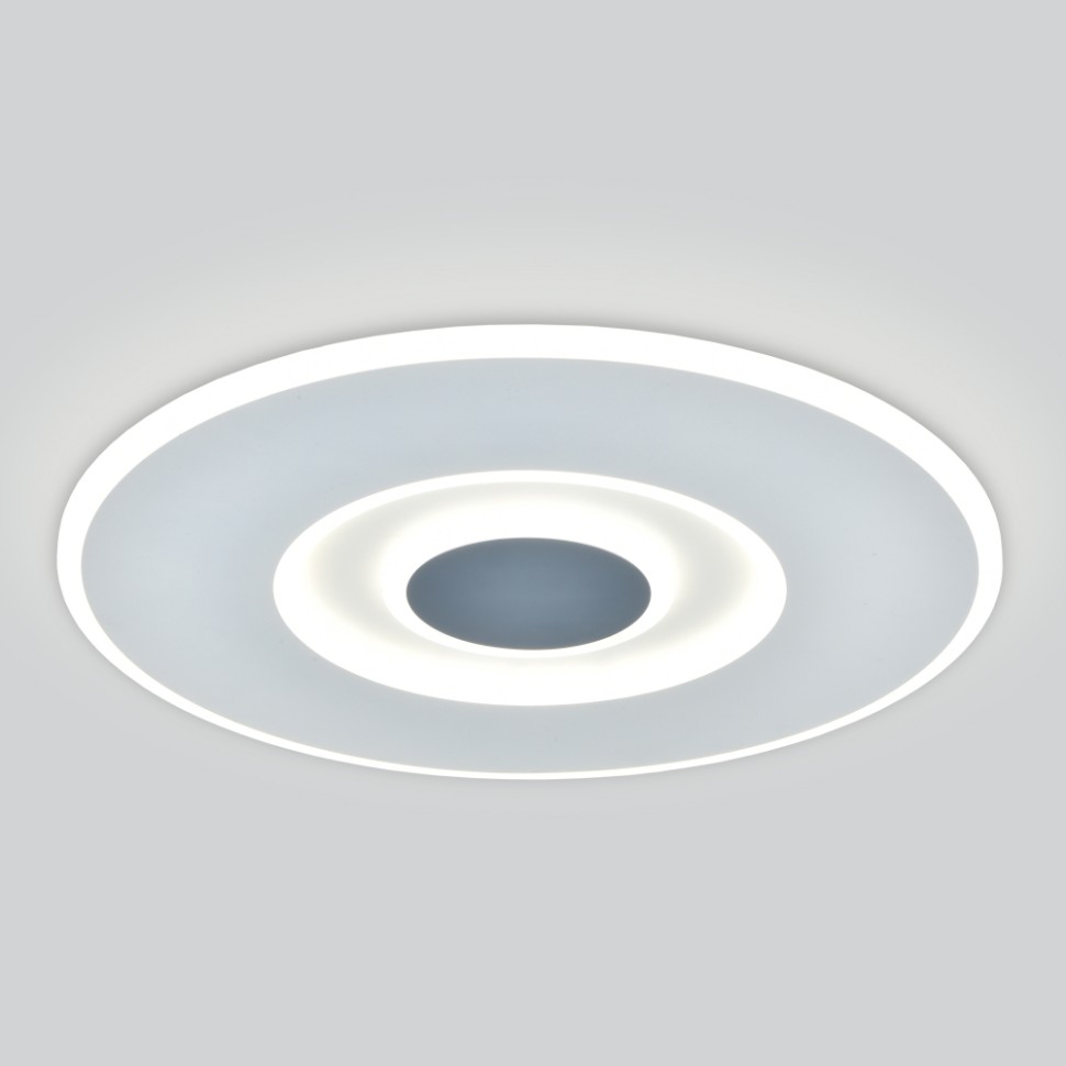 Потолочный светодиодный светильник с пультом ДУ Евросвет Just 90219/1 белый/ серый (a047501)