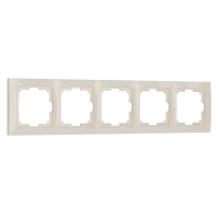 Рамка на 5 постов (слоновая кость, basic) Werkel W0052003