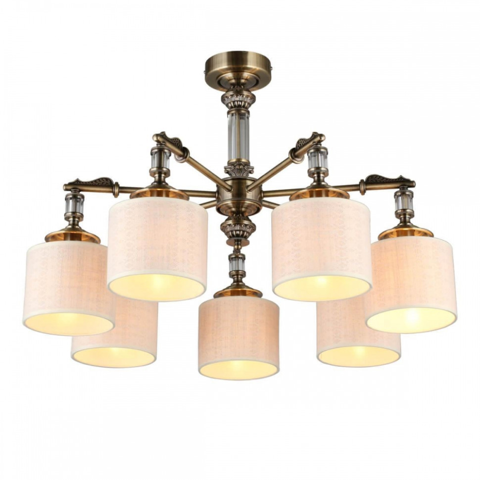 Люстра потолочная с лампочками Omnilux OML-64307-07+Lamps, цвет бронза OML-64307-07+Lamps - фото 2