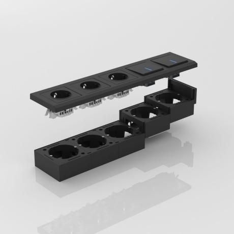 Коробка для накладного монтажа (черный) Werkel 314739