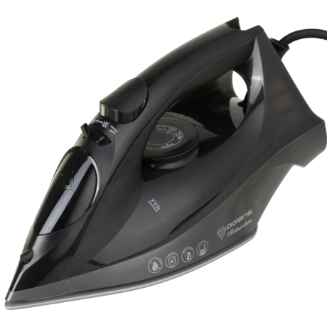 Утюг POLARIS 710341K, 2400 Вт, керамическое покрытие, самоочистка, антикапля, антинакипь, черный, 57591 (456746)