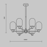 Люстра на штанге Freya Sharlot FR1012PL-06BS 