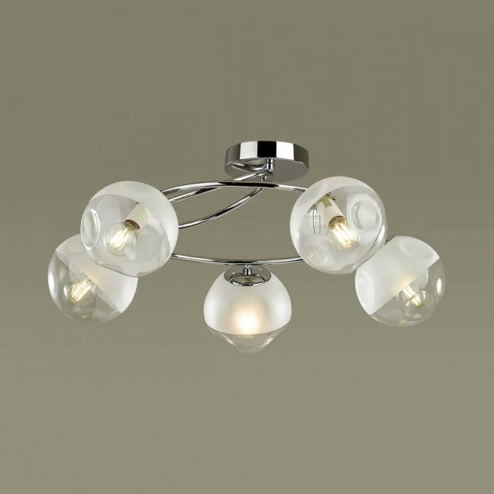 Потолочная люстра Lumion Belinda с лампочками 5209/5C+Lamps E14 P45, цвет хром 5209/5C+Lamps E14 P45 - фото 3