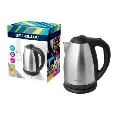 ERGOLUX ELX-KS05-C72 матово-черный ПРОМО18 (чайник нерж.сталь, 1.8л, 220-240В, 1600 Вт)