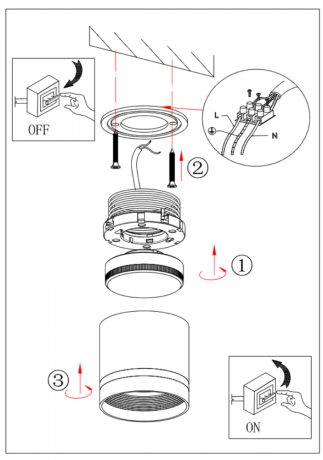 Накладной светильник Эра OL9 GX53 WH/WH Б0048541 