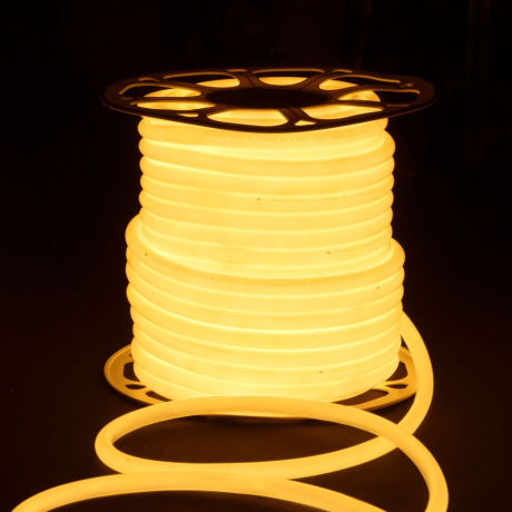 50м. Комплект неоновой ленты теплого цвета 3300К 2835, 9,6W, 220V, 144LED/m, IP67 Elektrostandard LS003 (a052998)