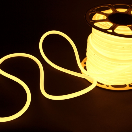 50м. Комплект неоновой ленты теплого цвета 3300К 2835, 9,6W, 220V, 144LED/m, IP67 Elektrostandard LS003 (a052998)