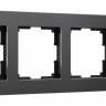 Рамка на 4 поста Werkel Platinum (черный алюминий) W0042608