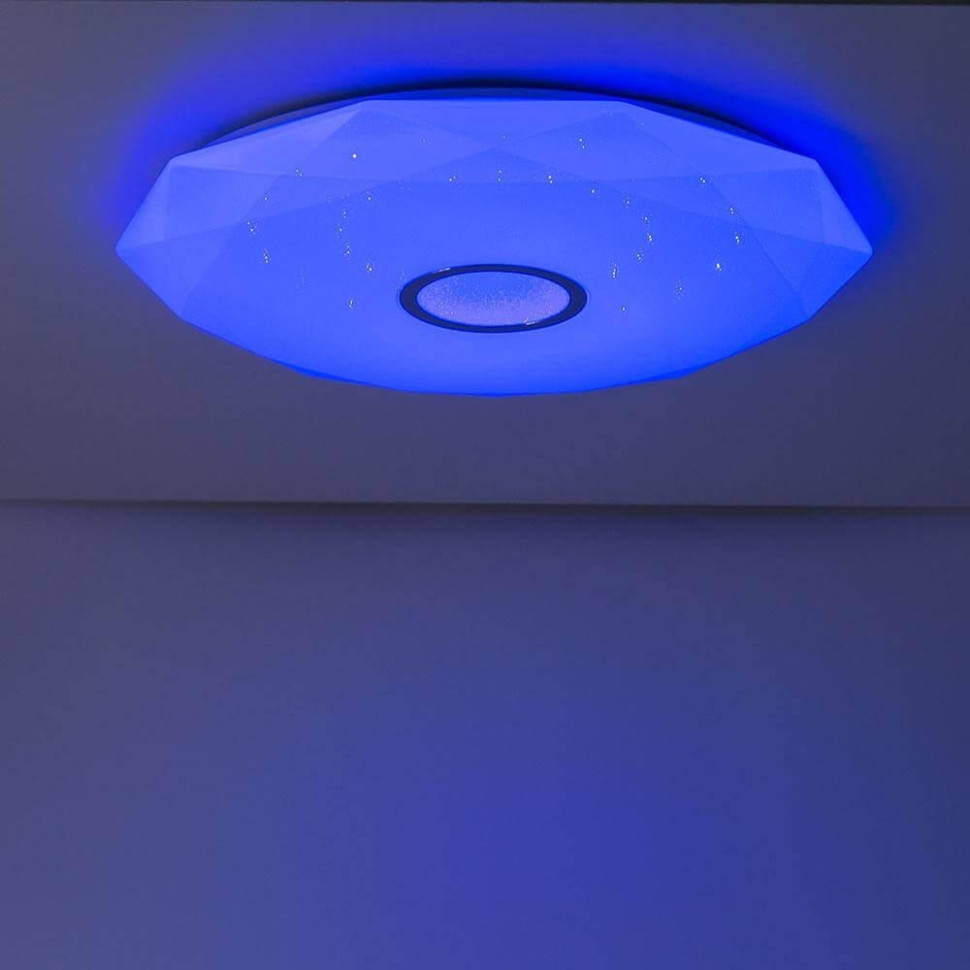 Светодиодный светильник с поддержкой ''Алиса'' и пультом Citilux Диамант Смарт CL713A100G, цвет белый - фото 2