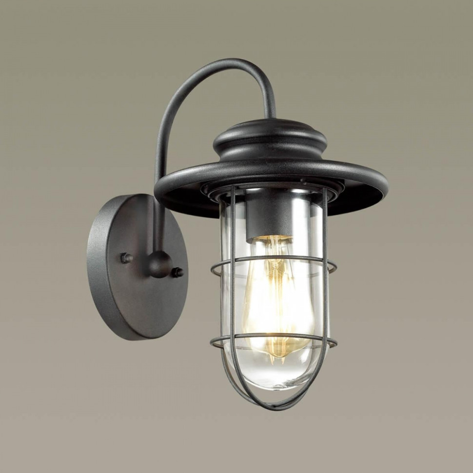 Настенный уличный светильник со светодиодной лампочкой E27, комплект от Lustrof. №142359-647535, цвет черный - фото 3