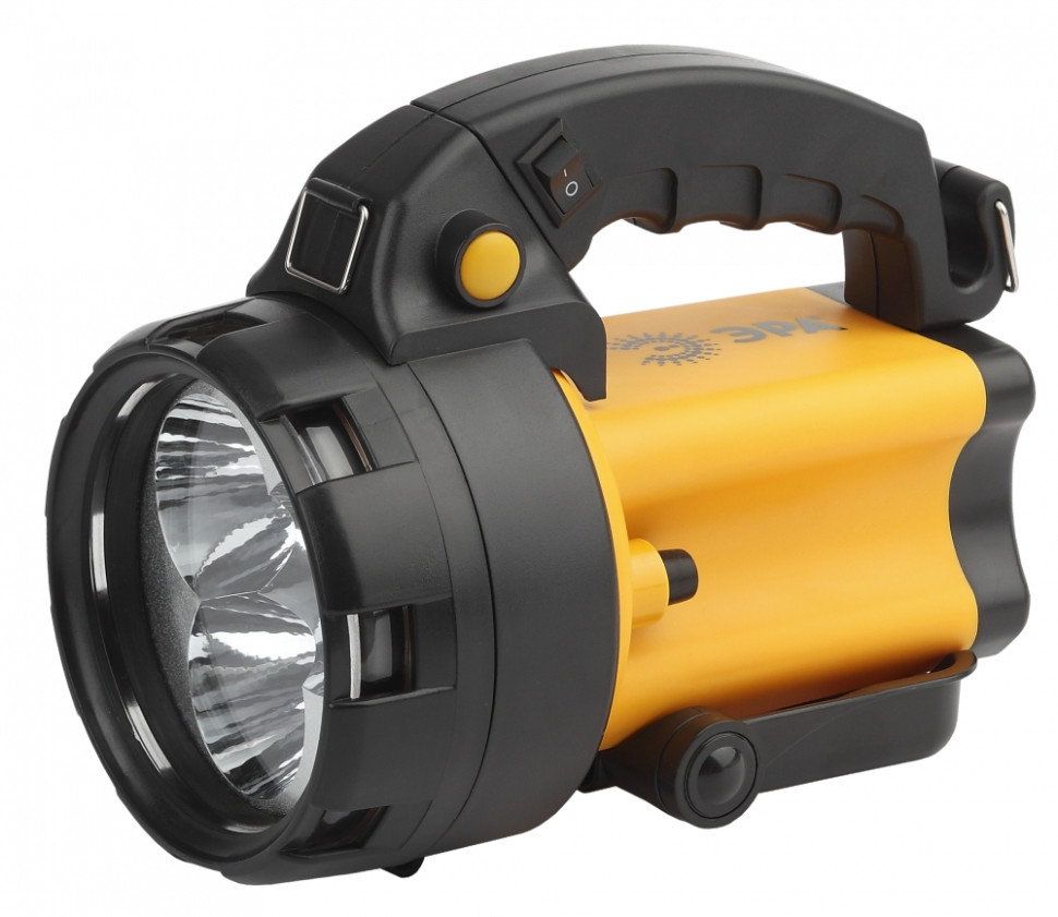 Ручной светодиодный прожекторный фонарь на аккумуляторе. Дальность луча - 130 м. ЭРА  АЛЬФА PA-604 (Б0031035)