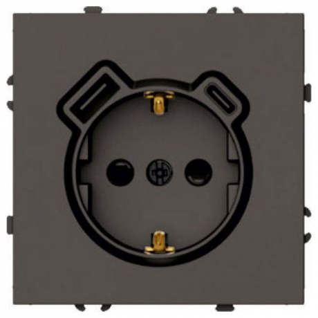 Розетка с заземлением и со шторкой и 2хUSB type A и C, без рамки Stekker Эмили 50361 