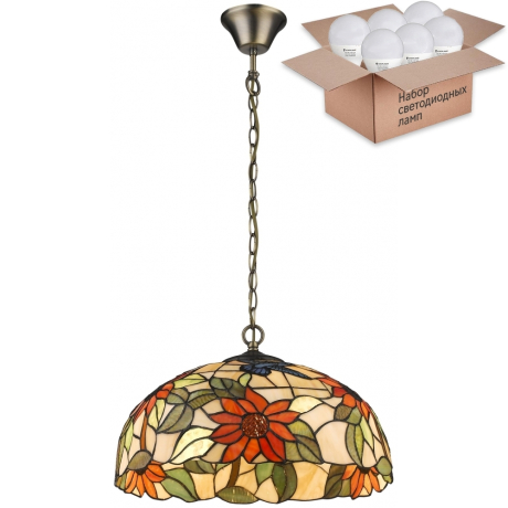 Подвесной светильник с лампочками Velante 817-806-02+Lamps E27 P45 