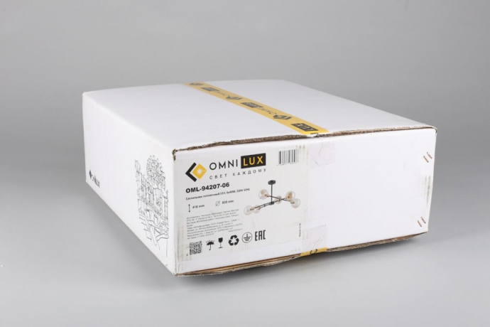 Люстра с поддержкой Алисы На штанге Omnilux OML-94207-06-A 