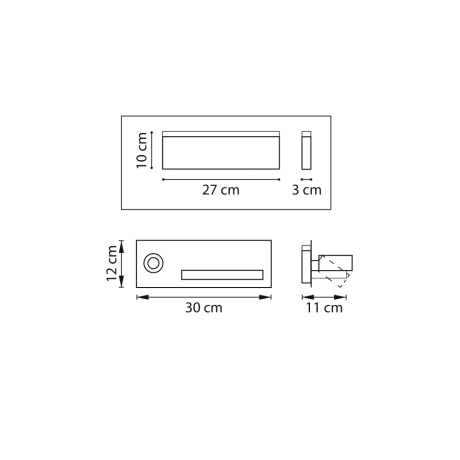 Бра с полкой Lightstar Muro 808556 