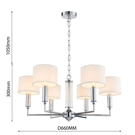 Подвесная люстра с лампочками Favourite Laciness 2607-6P+Lamps E14 Свеча 