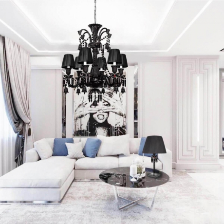 Подвесная люстра с подвесками Loft IT Zenith 10210/8 Black 