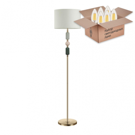 Торшер с лампочкой Odeon Light Candy 4861/1F+Lamps Е27 Свеча 