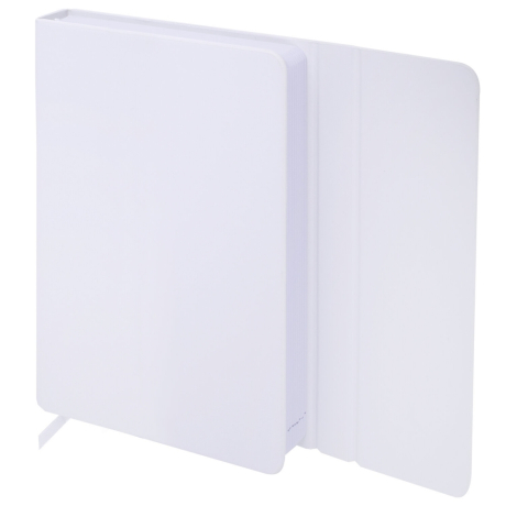 Нарушена упаковка!  <442598> Ежедневник недатированный А5 138х213 мм BRAUBERG "Towny", под кожу, магнитный клапан, 160 л., белый, 114459 (114459)